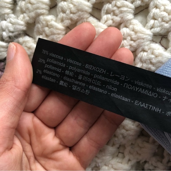 Zara knit knot crop top in baby blue - Picture 11 of 11